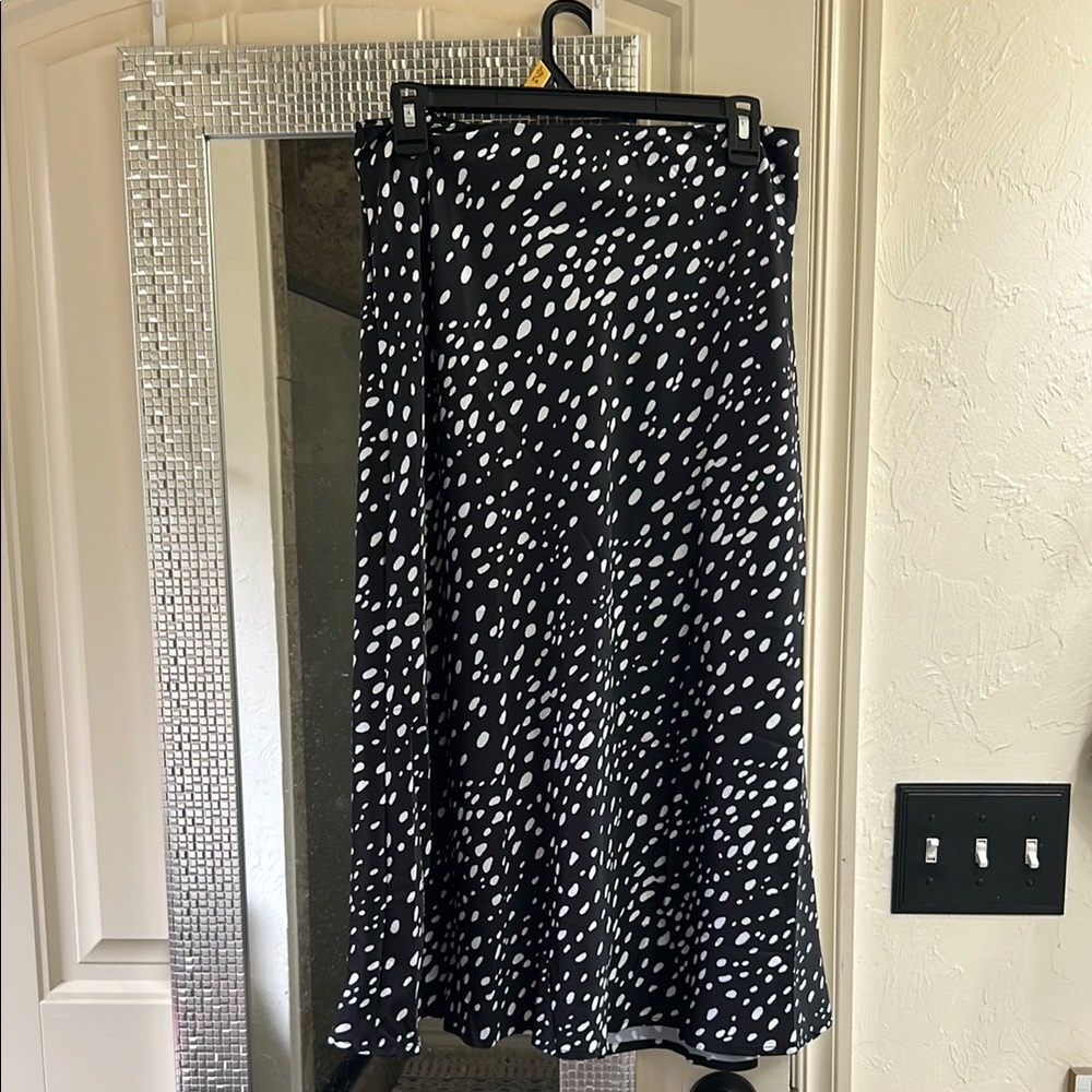 Black and White Polka Dot Women's Skirt